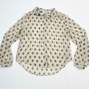 5/$25 Patterned Semi Sheer Blouse